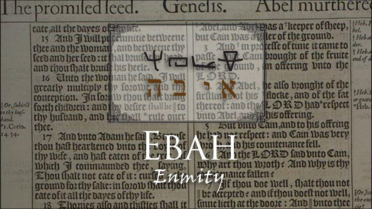 Hebrew Study - Ebah - Enmity